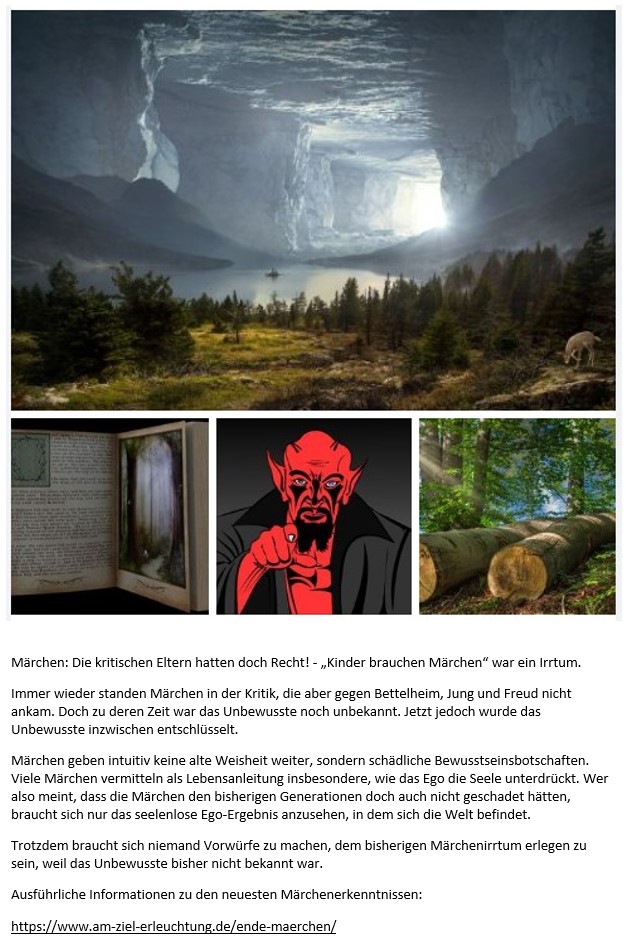 „Kinder brauchen Märchen“ war ein Irrtum „Kinder brauchen Märchen“ war ein Irrtum