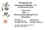 Heilpraktiker, Beilngries MCM (China med Univ Taichung / Taiwan) Thomas Paß Heilpraktiker, Beilngries MCM (China med Univ Taichung / Taiwan) Thomas Paß
