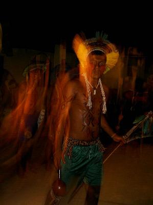 Indianerritual in Brasilien