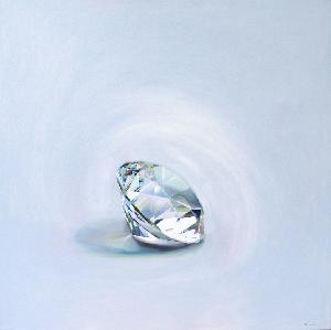 Diamant Das ewige strahlende Licht in uns , Klarheit , Meisterschaft , Öl auf Leinwand, 100 x 100 cm