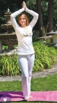 Yoga Shirt Langarm weiss mit OM Symbol
